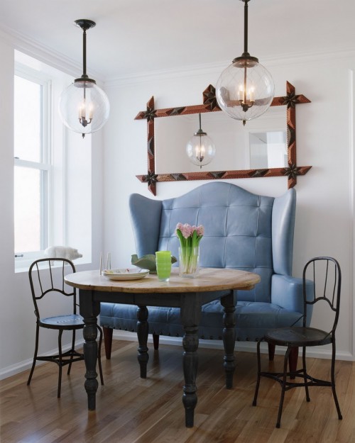 dining room table with loveseat