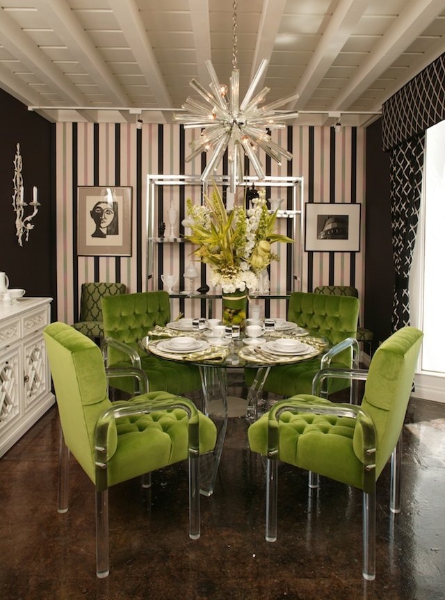 lime green dining room chairs