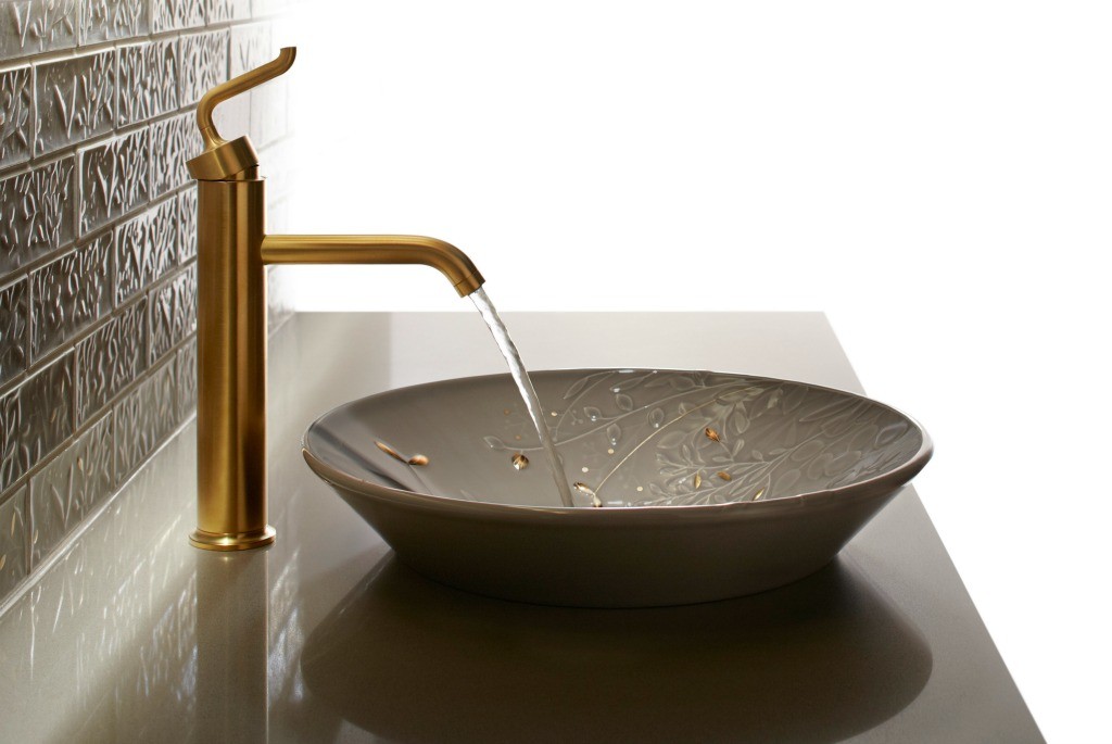 brass bathroom sink fixture