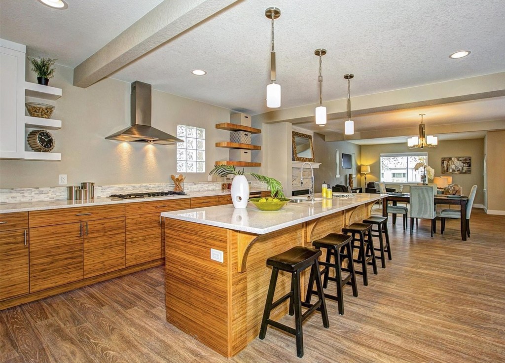 decorating bamboo cabinets