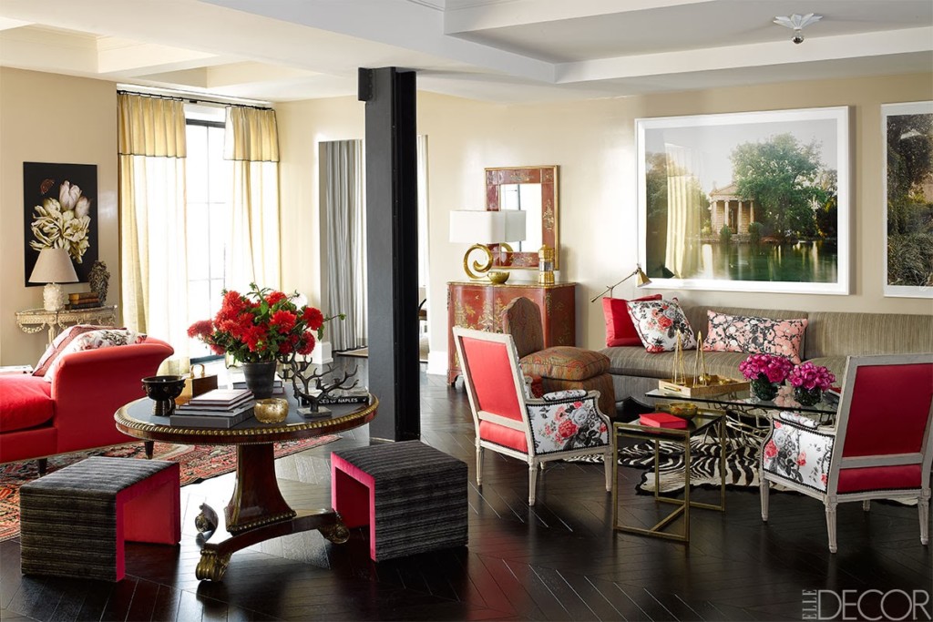 floral bold interior decorating