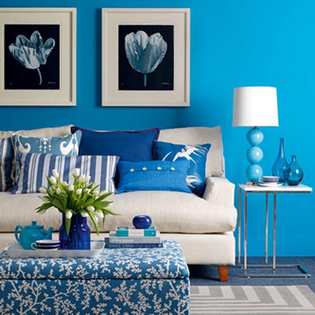 blue interior decorating