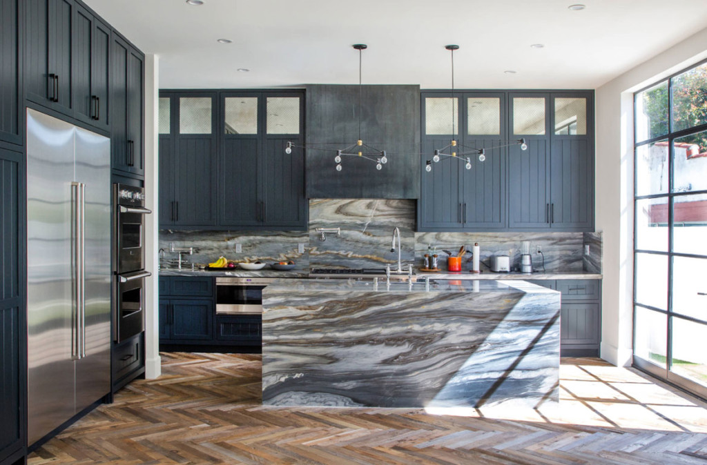 stone slab kitchen backsplash