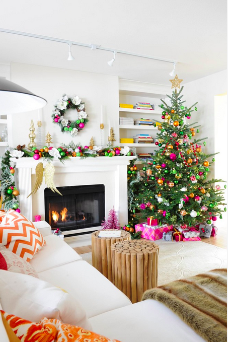 traditional holiday interior decorating with a twist