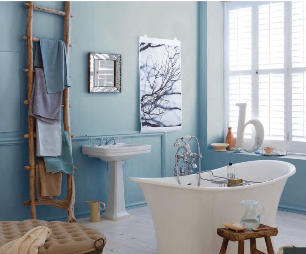 interior design blue spa bath