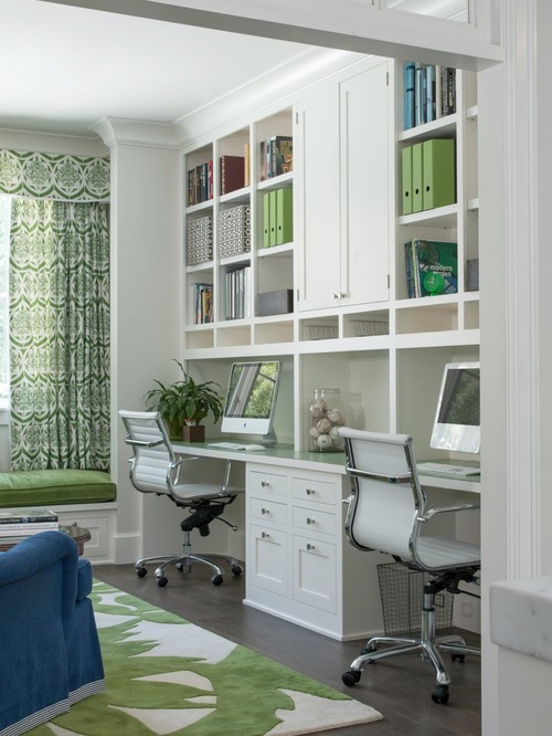 Home office interior decorating for two