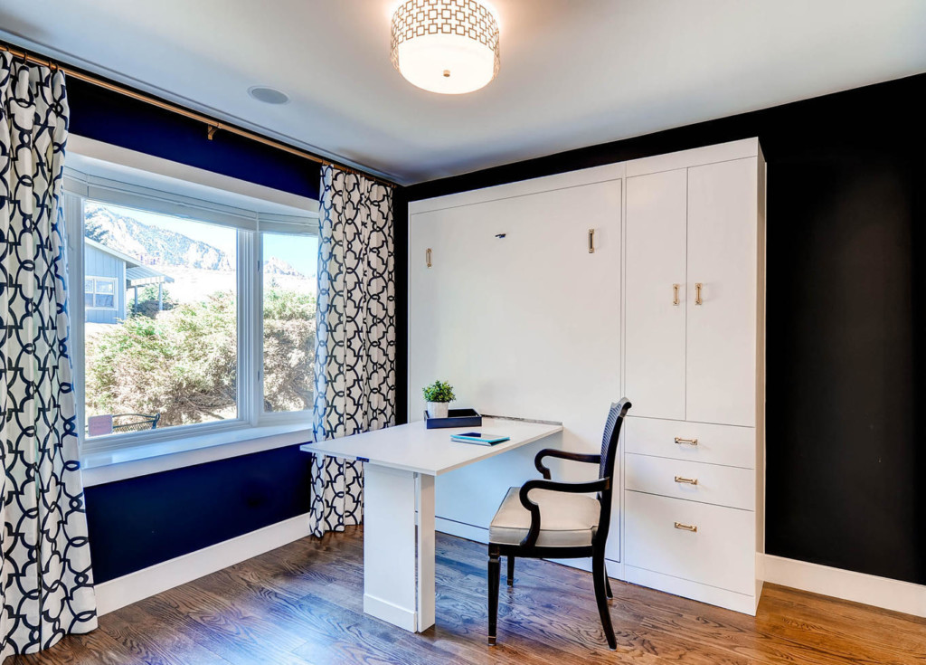 Home office interior decorating with Murphy bed
