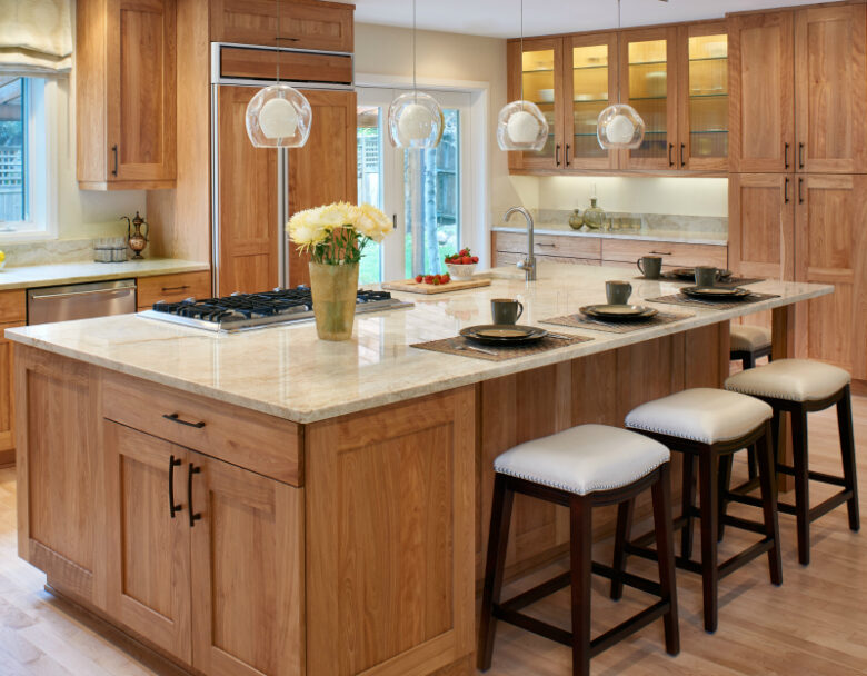 Subtle Asian Influence in a Boulder Kitchen and Family Room