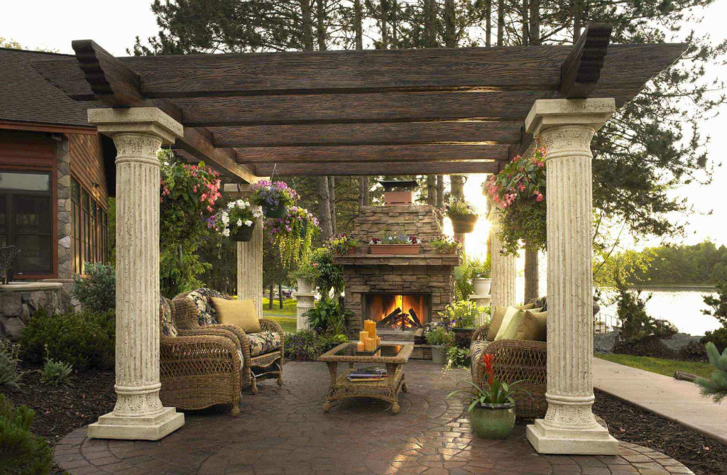 Fireplace with Columns