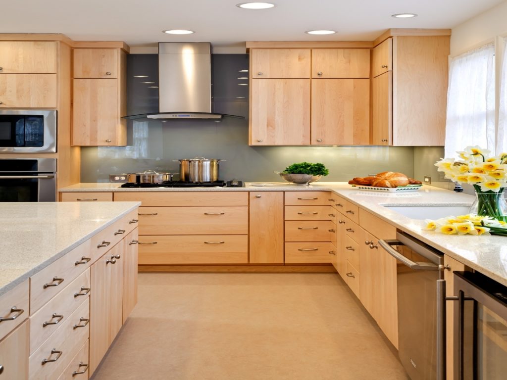 modern birch cabinetry