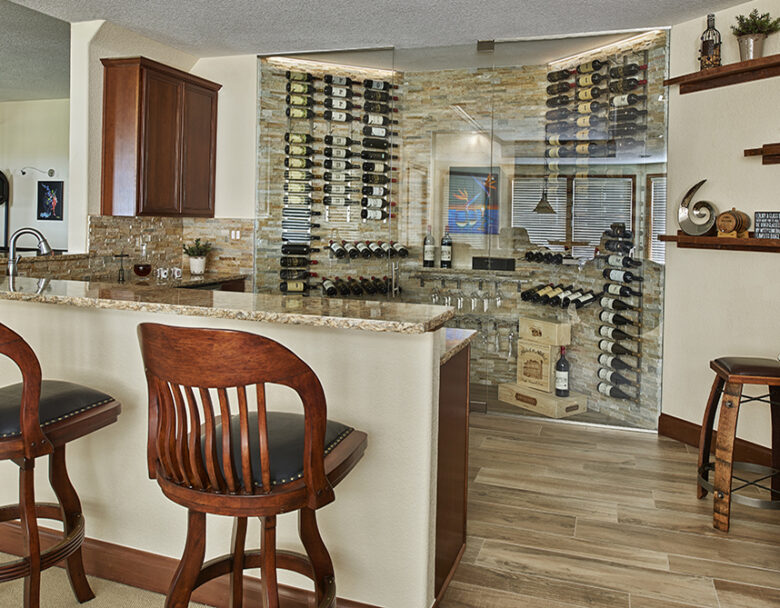 A Bar and Wine Cellar Remodel Offers High-end Entertaining