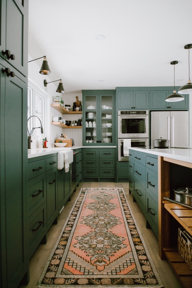 Green Kitchen Cabinets Kitchen Design Boulder, CO