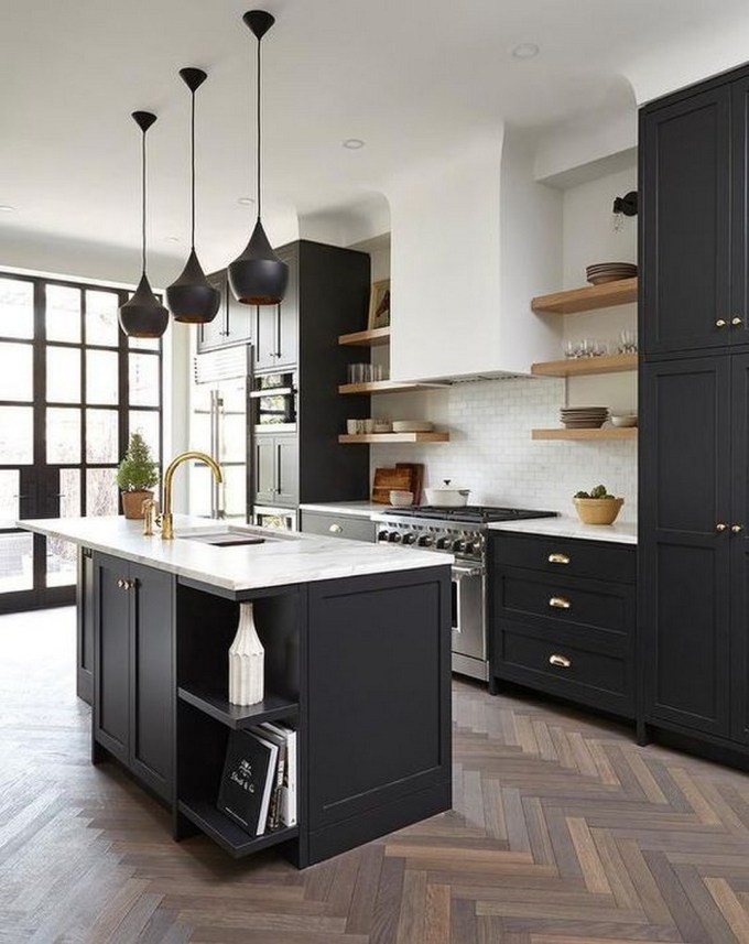 Black Kitchen Cabinets, Interior Design Colorado