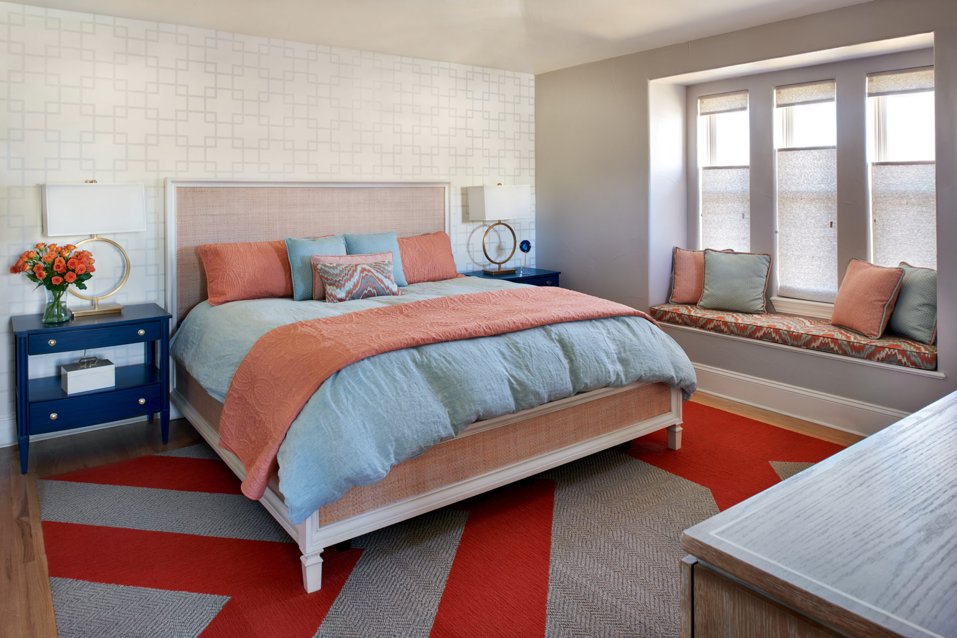 Spring Red Master Bedroom