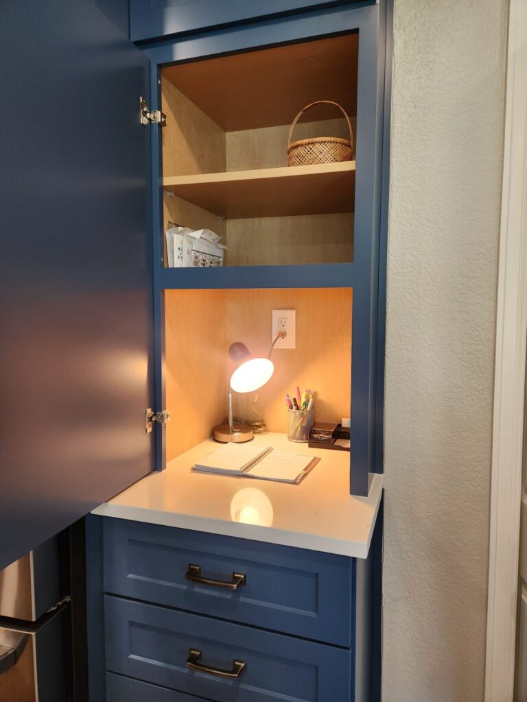 Hidden Family Organization Hub in Kitchen Remodel
